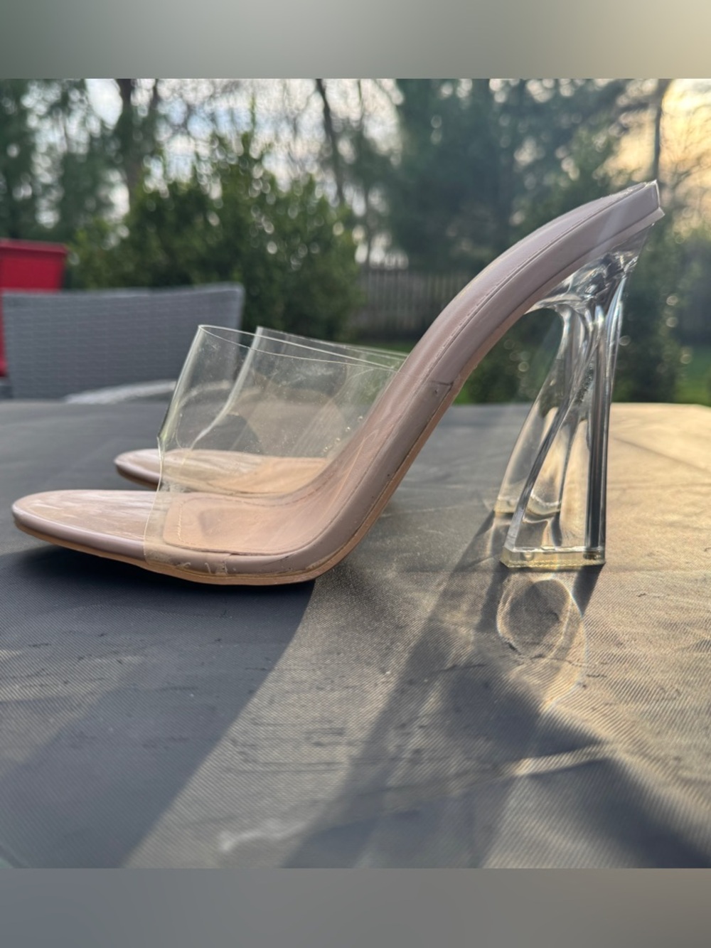 Fashion Nova Clear 4” High Heels